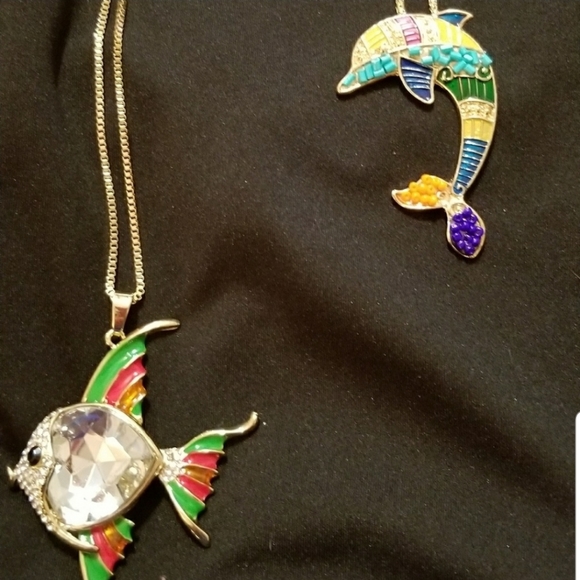 Betsey Johnson Jewelry Necklaces Hearts, Mermaids, Dragonflies, Airplanes, Stars - Picture 10 of 13